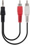 Nanocable Cable de Audio Estéreo Jack 3,5 mm Macho a 2x RCA Macho, 10m, Negro